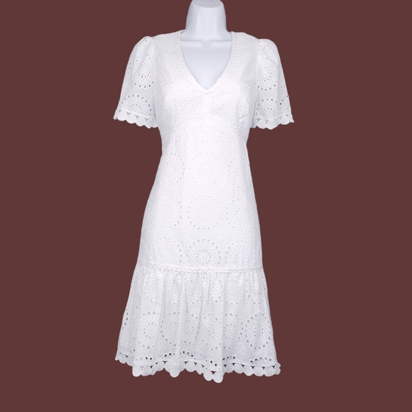 Lilly Pulitzer Dresses & Skirts - Lilly Pulitzer Womens Maxina White Eyelet Mini Dress Size 2 NWT